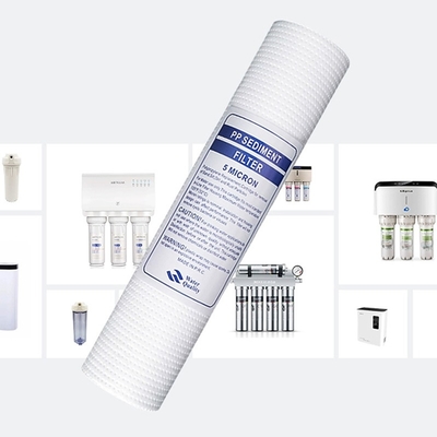 PP Sediment Filter Cartridge Household Water Purifier Spare Parts Reverse Osmosis Element for Outdoor Car RV Hotel Applications
