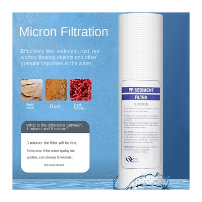 Electric 1 Micron/5 Micron PP Sediment Water Filter Cartridge Pre-Filtration for Outdoor Household Car RV Hotel Use