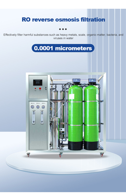 Industrial 1 Ton RO Reverse Osmosis Water Purifier 1000L/H Pure Water Treatment Machine Cheap Direct Drinking Pump Filtration