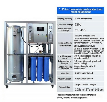 Ro Water System Water Purifier Machine for Business 250lph/500lph Industrial Commercial RO Faucet Filter Used for Water Plants