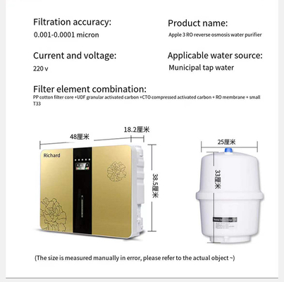 2024 Small Domestic Smart UV Kitchen Water Purifier Tap Faucet Ceramic Filter Cartridge for Household Use
